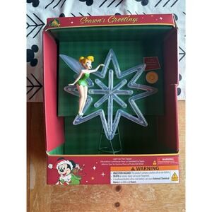 Disney Tinker Bell Light-Up Tree Topper Peter Pan A Bit NEW Torn Box Christmas